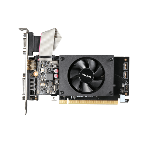 Видеокарта GeForce gt710, Gigabyte, 2Gb gddr3, 64-bit, vga/dvi/hdmi, 954/1800MHz (gv-n710d3-2gl) - изображение 3