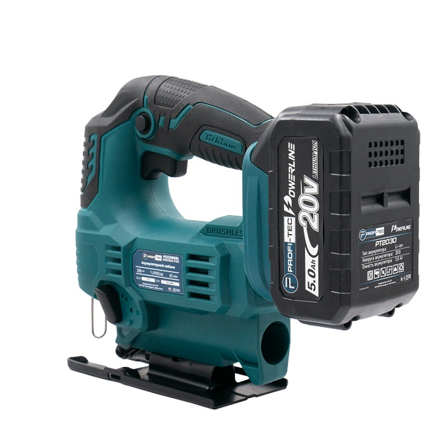 Мощный аккумуляторный лобзик PROFI-TEC PGS2080BL POWERLine: с АКБ 20V 5.0 Ah, 2900 ход/мин SDRT_5PGS2080BL - изображение 4