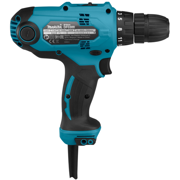 Мощная электрическая дрель-шуруповерт (электрошуруповерт) MAKITA DF0300 : 320 Вт, 42 Нм - изображение 4