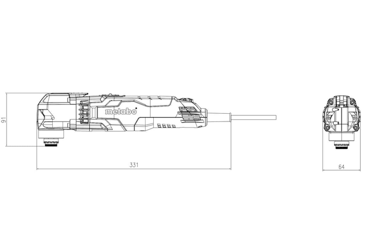 Электричный многофункциональный инструмент Metabo MT 400 Quick : 400 Вт, реноватор, мультитул - изображение 4