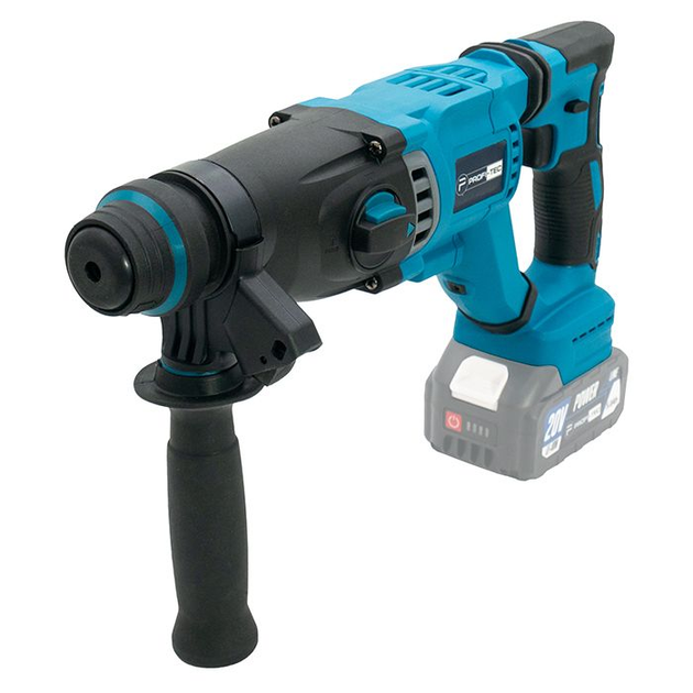 Мощный аккумуляторный перфоратор PROFI-TEC PBH201BL POWERLine : с АКБ 2шт-20 V х 4.0 Аh + ЗП, 3.0 Дж - изображение 2
