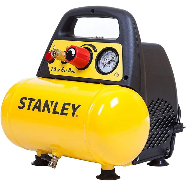 Потужний компресор повітряний безмасляний STANLEY DN200/8/6 : 1.1 кВт, 6 л, 180 л/хв - зображення 2