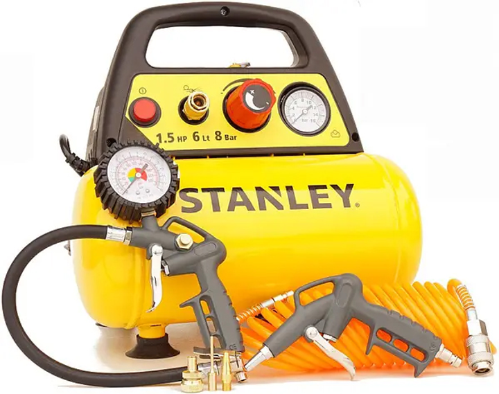 Потужний компресор повітряний безмасляний STANLEY DN200/8/6 : 1.1 кВт, 6 л, 180 л/хв - зображення 10