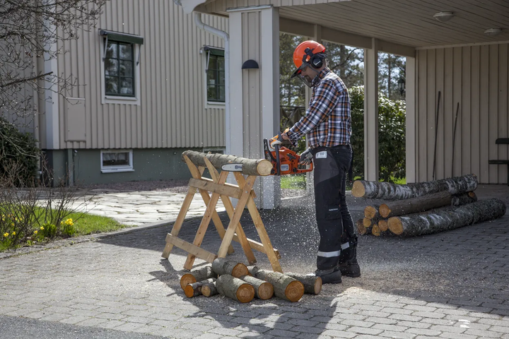 Мощная бензиновая цепная пила HUSQVARNA 120 II : двигатель 38, 2 см3,1, 4 кВт, шина 35 см - изображение 8