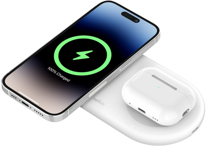 Bezprzewodowa ładowarka Belkin BoostCharge Pro 2-in-1 Qi2 15W White (WIZ021VFWH) - obraz 4