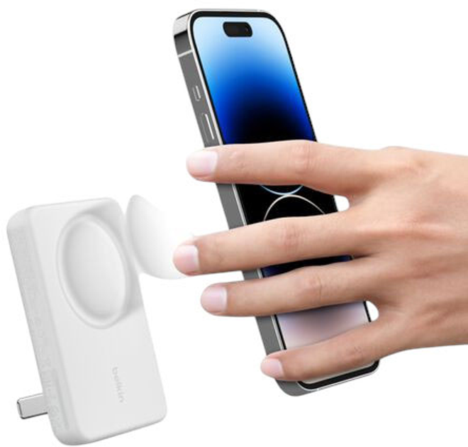 Powerbank Belkin 5k MagSafe 10W White (BPD004BTWT) - obraz 3