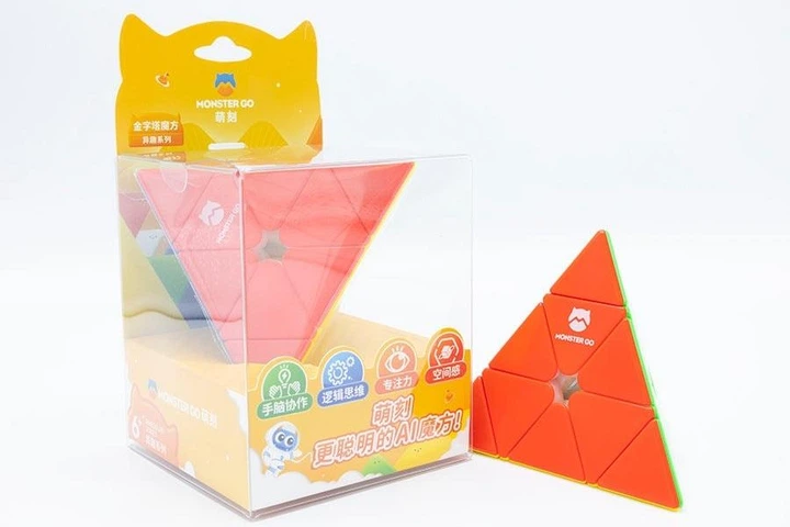 GAN Monster Go Pyraminx stickerless | Пірамідка Ган Монстр Гоу 3х3 - Фото 1 GAN Monster Go Pyraminx stickerless | Пірамідка Ган Монстр Гоу 3х3 - зображення 1