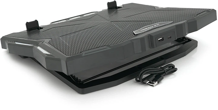 Охлаждающая подставка для ноутбука Ice Coorel K12 10-17" Black (YT35668) - Фото 3 Охлаждающая подставка для ноутбука Ice Coorel K12 10-17" Black (YT35668) - изображение 3