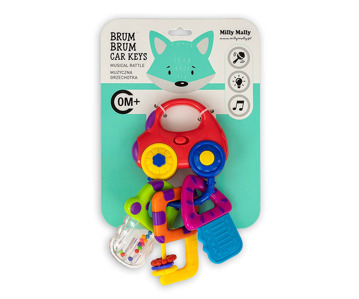 Muzyczna grzechotka Kluczyki Milly Mally  Brum Brum rattle car 4652 (5901761127867) - obraz 5