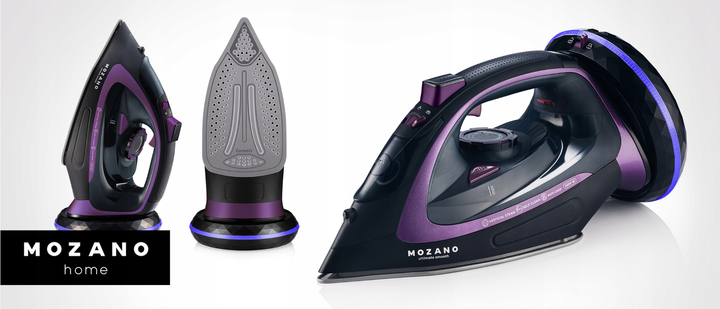 Безпровідна праска Mozano Ultimate Smooth 2600 Вт Black Purple - зображення 6