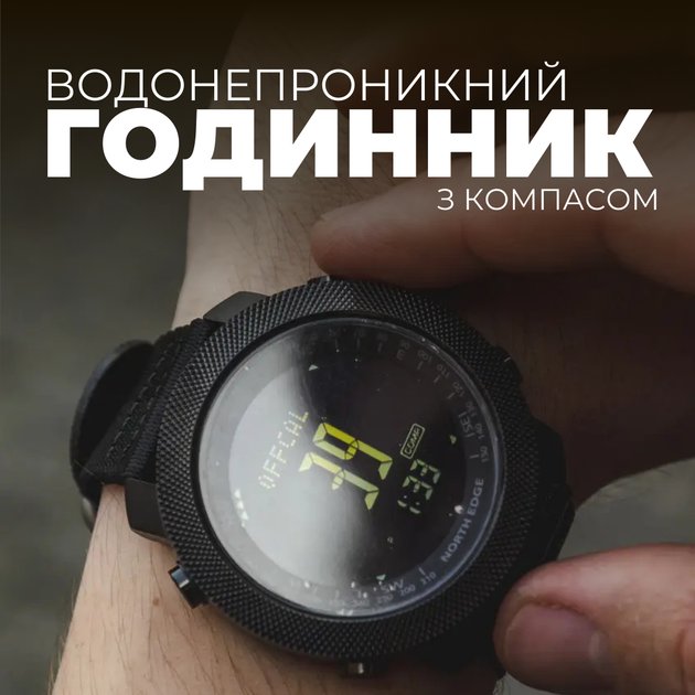 Мужские наручные часы с хронографом водостойкие North Edge Apache 5 BAR - изображение 4