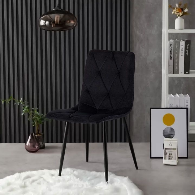 Zestaw krzeseł do kuchni i salonu ModernHome by Multistore MC47-1 4 szt Black (5905817000678) - obraz 10