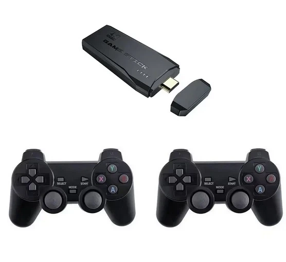 Игровая приставка M8 64gb Mini Game Stick 4K HDMI + 2 беспроводных джойстика, консоль для телевизора - изображение 3