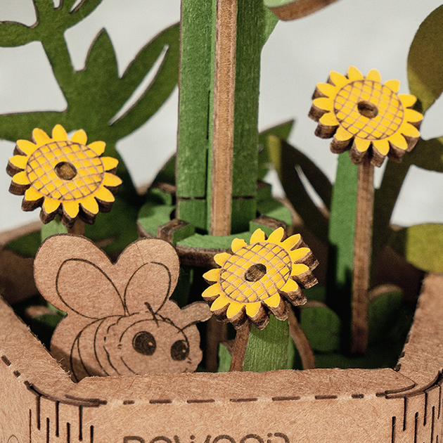 3D klocki Robotime Sunflower TW011 (6946785119220) - obraz 7