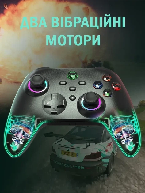 Беспроводной геймпад DATA FROG PC03 для Nintendo Switch/PC/iOS/Android с адаптером 2.4G - изображение 3