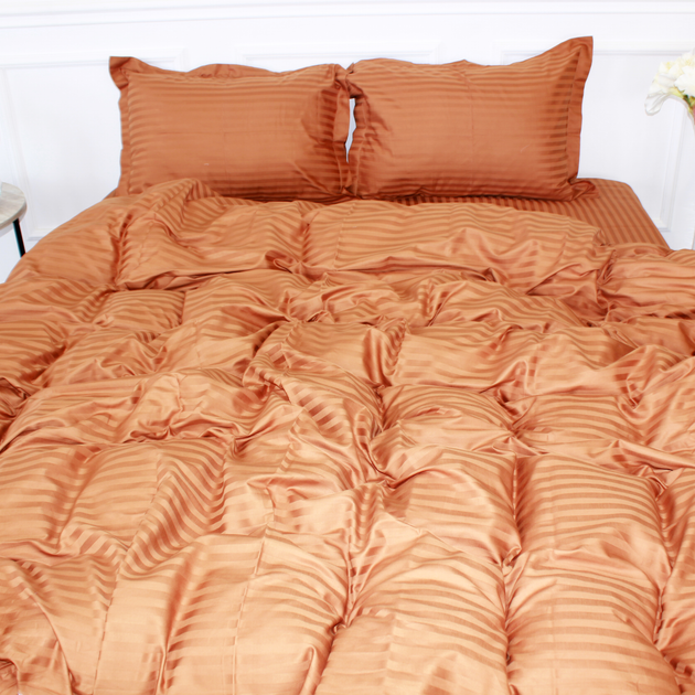 Простирадло MirSon Satin Stripe 30-0005 Brown 180х220 см від Rozetka на платформі USKIDKA Акція на Простирадло MirSon Satin Stripe 30-0005 Brown 180х220 см від Rozetka