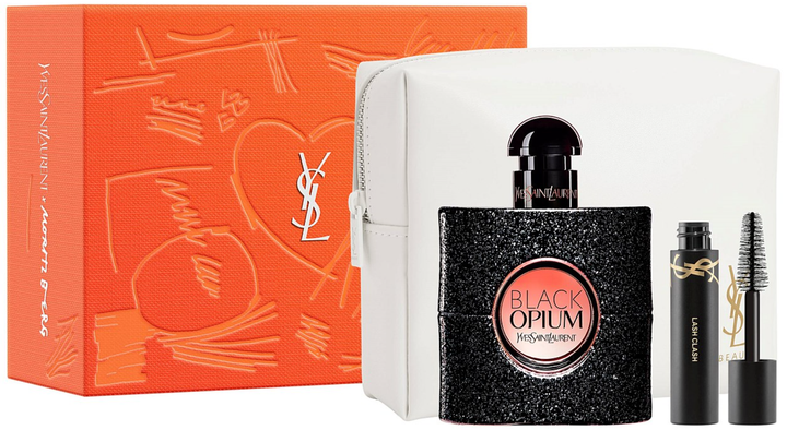 Zestaw damski Yves Saint Laurent Black Opium Woda perfumowana 50 ml + Tusz do rzęs Mini Lash Clash 2 ml + Kosmetyczka (3614274121377) - obraz 1