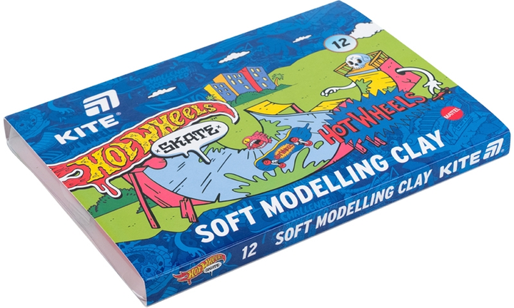 Пластилін восковий Kite Hot Wheels Skate 12 кольорів 240 г (HW25-1086-2) - зображення 2