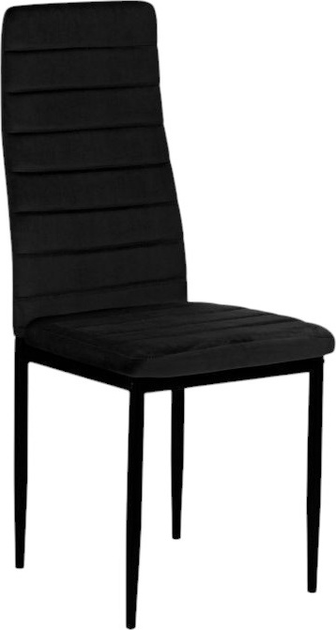 Zestaw krzeseł do kuchni i salonu ModernHome by Multistore VELVET 4 szt Black (5904224306670) - obraz 3