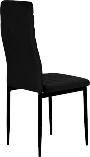 Zestaw krzeseł do kuchni i salonu ModernHome by Multistore VELVET 4 szt Black (5904224306670) - obraz 5