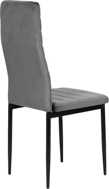 Zestaw krzeseł do kuchni i salonu ModernHome by Multistore VELVET 4 szt Grey (5904224306687) - obraz 4