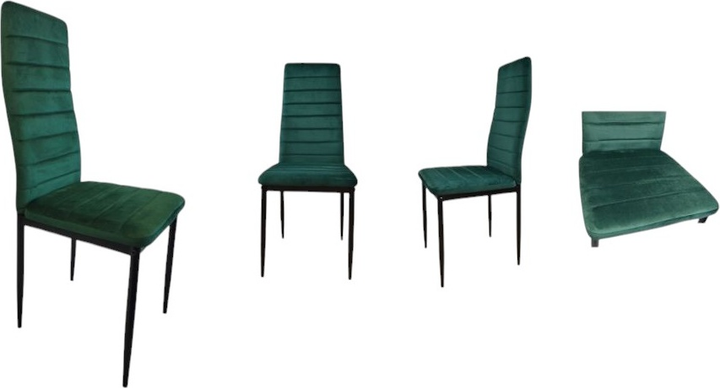 Набір стільців для кухні та вітальні ModernHome by Multistore VELVET 4 шт Green (5904224306731) - зображення 5