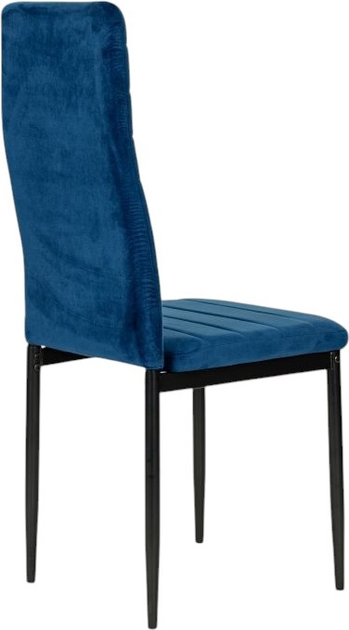 Zestaw krzeseł do kuchni i salonu ModernHome by Multistore VELVET 4 szt Blue (5904224306717) - obraz 4