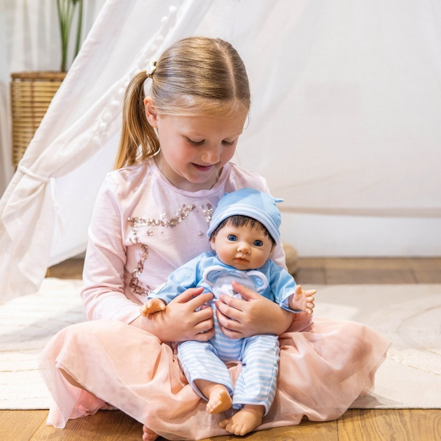 Lalka Bobas Tiny Treasure z brązowymi włosami 45 cm niebieski (30543) (5713396305431) - obraz 5