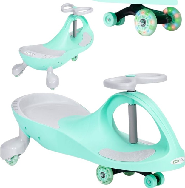 Толокар EcoToys YM-SW-1 LED Green (5905817004188) - зображення 9