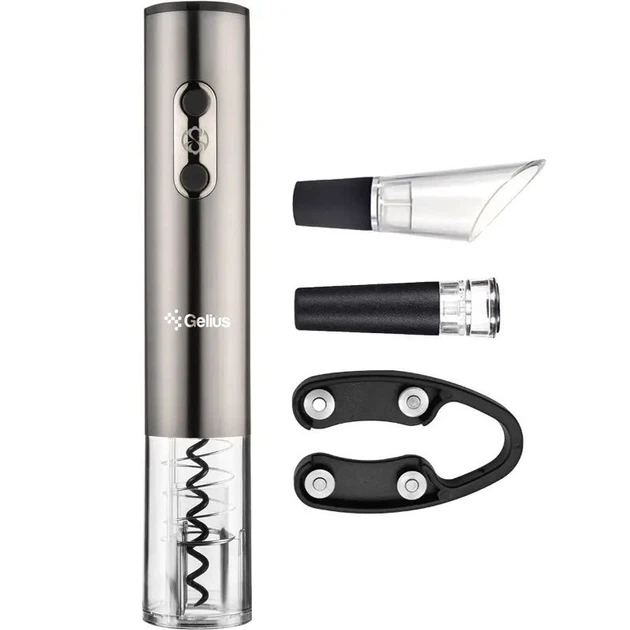 Умный штопор Gelius Pro Gift Kit Automatic Wine Opener GP-GW-034 Черный - изображение 2