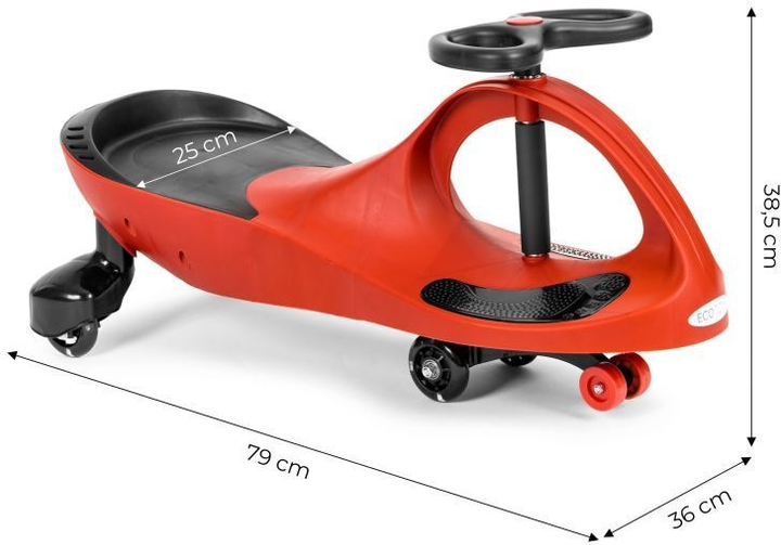 Jeździk EcoToys YM-SW-1 LED Red (5905817003037) - obraz 10