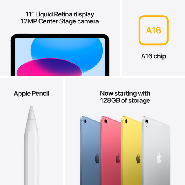Tablet Apple iPad 11" 2025 Wi-Fi + Cellular 128GB Silver (MD7F4) - obraz 7