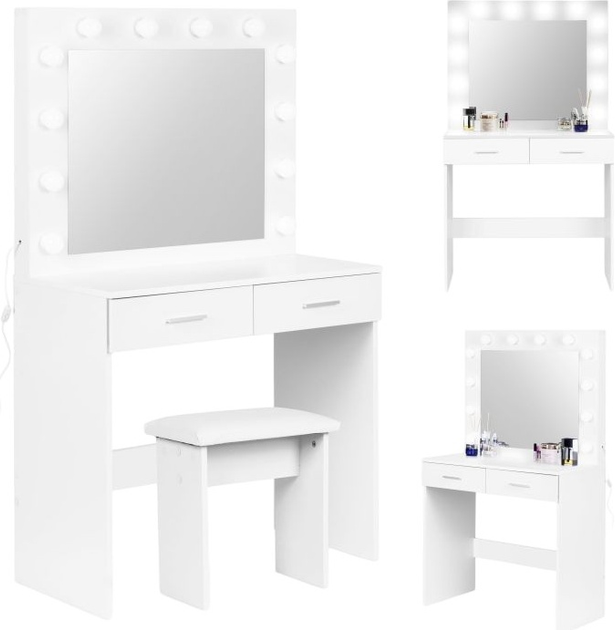 Туалетний столик ModernHome by Multistore CHDT03 LED White (5905817001668) - зображення 4