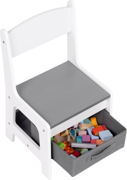 Дитячий комплект EcoToys стіл з 2 стільцями та стільницею для малювання крейдою (ZKC-1A) (5905817006793) - зображення 8