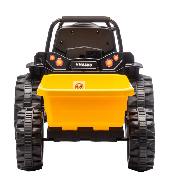 Ciągnik elektryczny dla dzieci Milly Mally Farmer z przyczepą Yellow 5740 (5901761129076) - obraz 4