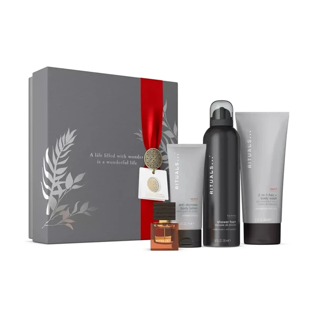 Подарочный набор Rituals Homme Set M (гель для душа 200 мл, парфюм 15 мл, пенка для душа 200 мл, лосьон - изображение 2