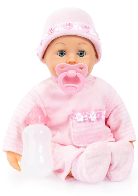 Lalka Bobas Bayer First Word Baby 38 cm miękki różowy (30543) (4003336417500) - obraz 3