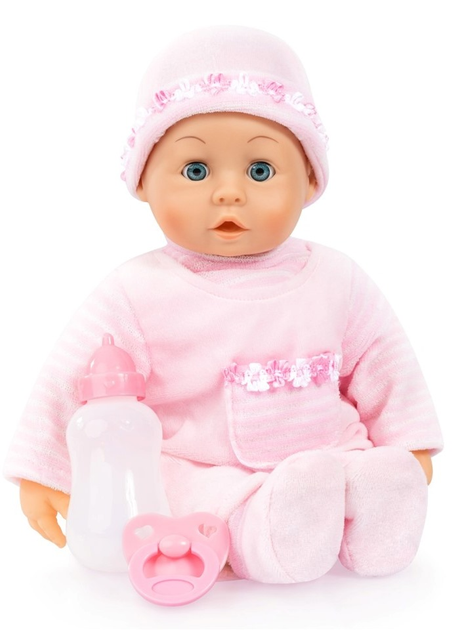 Lalka Bobas Bayer First Word Baby 38 cm miękki różowy (30543) (4003336417500) - obraz 5