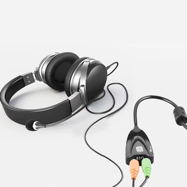 Звуковая Карта USB Digital 5Hv2 7.1 3D Черный (1001-258-01) - изображение 4