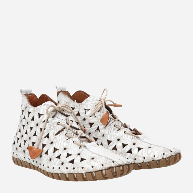 Жіночі туфлі зі шкіри Venezia A002LEWHOSP118 41 (8UK) 26.5 см Білі (5906140778753) - зображення 4