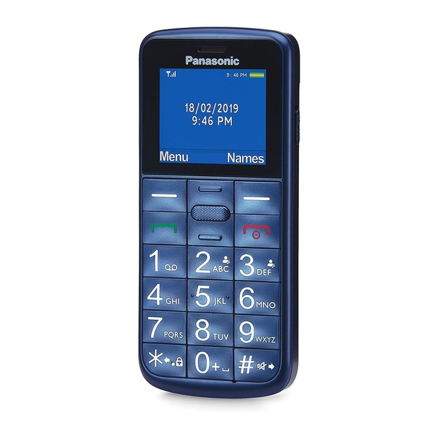 Мобильный телефон Panasonic Blue Dual SIM, аккумулятор Li-Ion 1000 мАч (KX-TU110EXB) - изображение 2