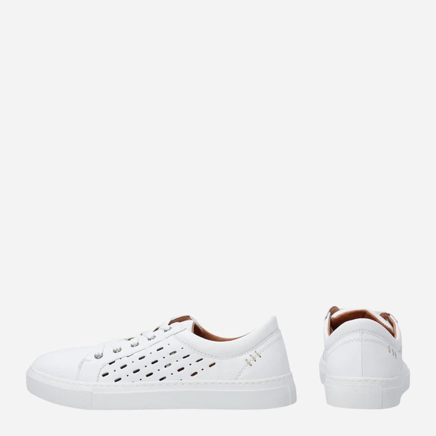 Trampki damskie skórzane ażurowe do kostki Venezia A005LEWHOSP118 41 (8UK) 26.5 cm Białe (5906140778999) - obraz 3