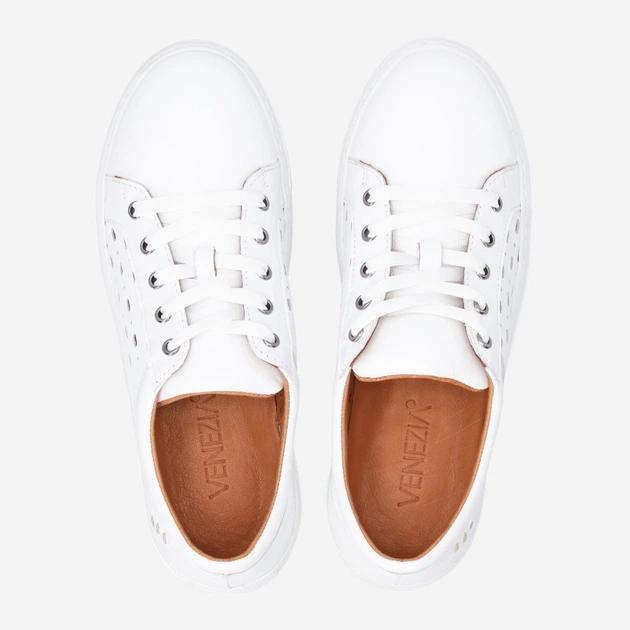 Жіночі кеди низькі Venezia A005LEWHOSP118 40 (7UK) 26 см Білі (5906140778982) - зображення 5