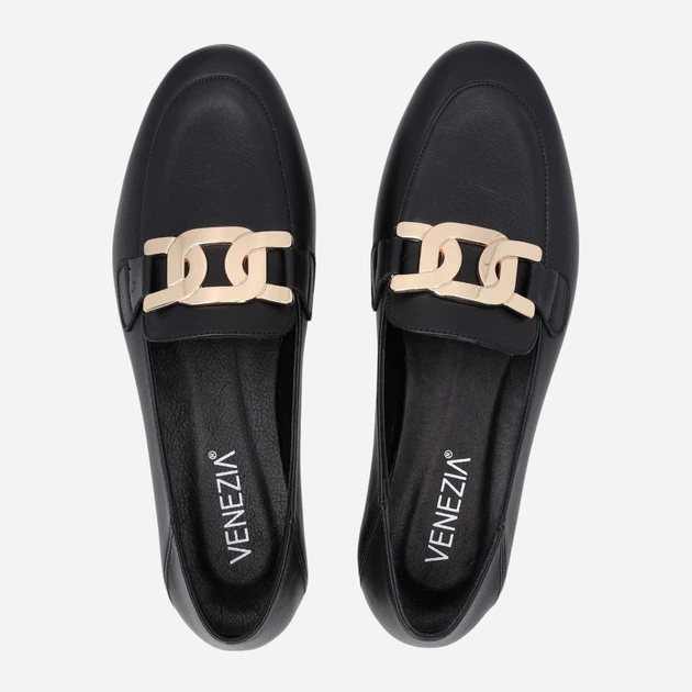 Жіночі сліпери зі шкіри Venezia A054LEBLOBM028 41 (8UK) 26.5 см Чорні (5906140856604) - зображення 5