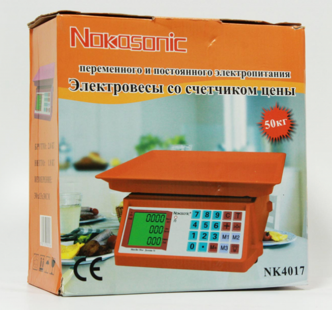 Торговые весы 50 кг 4V Nocasonik NK-4017 - Фото 3 Торговые весы 50 кг 4V Nocasonik NK-4017 - изображение 3