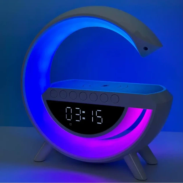 Нічний акумуляторний годинник G BT-3401 Smart Light Sound Machine Чорний нічне освітлення, дитяче освітлення, лампа нічна - зображення 2