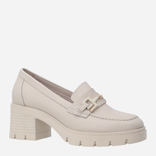 Loafersy damskie skórzane Venezia D052LEBEOBM048 39 (6UK) 25 cm Beżowe (5906140842652) - obraz 3