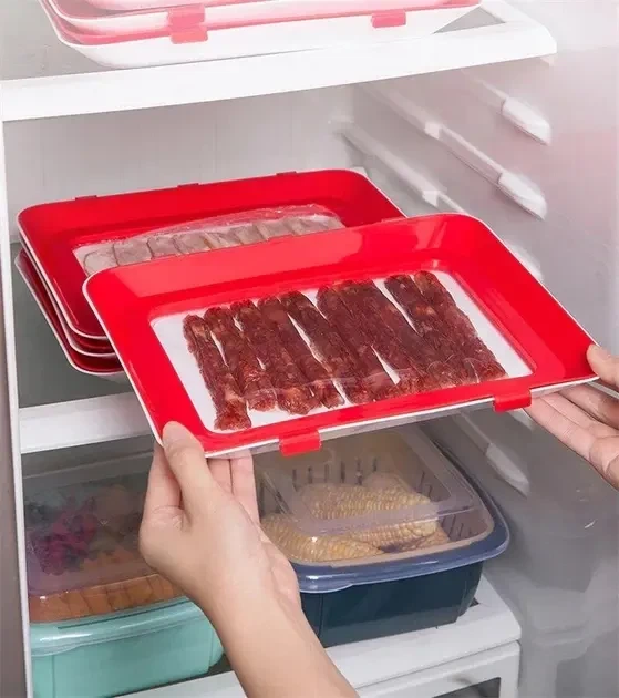 Умный поднос для хранения пищи Supretto с крышкой для нарезки и продуктов - изображение 3