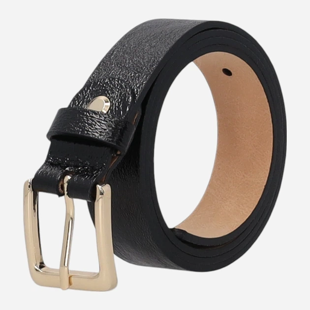 Ремінь жіночий шкіряний Venezia D097LEBLPAS100 90 см Чорний (5906140879245) - зображення 3