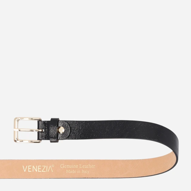 Pasek damski skórzany Venezia D097LEBLPAS100 80 cm Czarny (5906140879238) - obraz 4